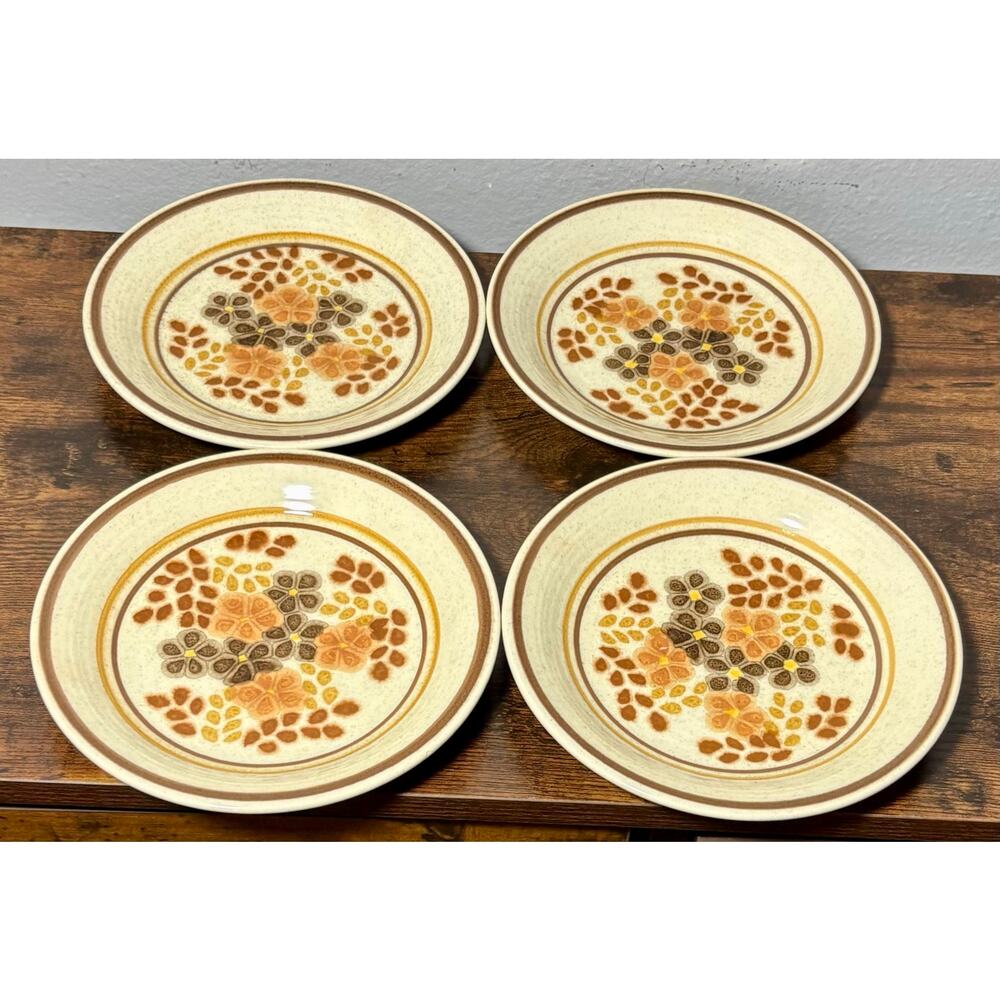 Vintage FRANCISCAN TOFFEE 6 3/4” Side Dessert Salad Plate 1970s USA- Set of 4